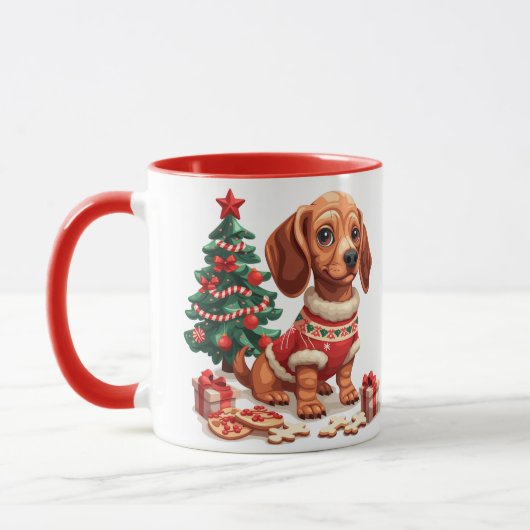 Mug Cookies de Noël Dachshund Dog Holiday (Gauche)