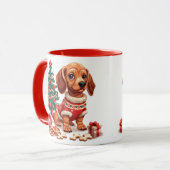 Mug Cookies de Noël Dachshund Dog Holiday (Devant gauche)