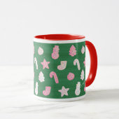 Mug Cookies de Noël en vert (Devant droit)