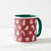 Mug Cookies de Noël Rouge (Devant droit)