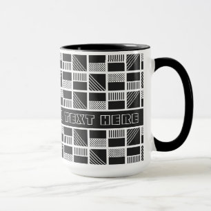 Mug Cookies de texte personnalisées Carré géométriques