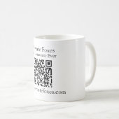 Mug Cookies d'entreprise de code QR, Cookies de code Q (Devant droit)