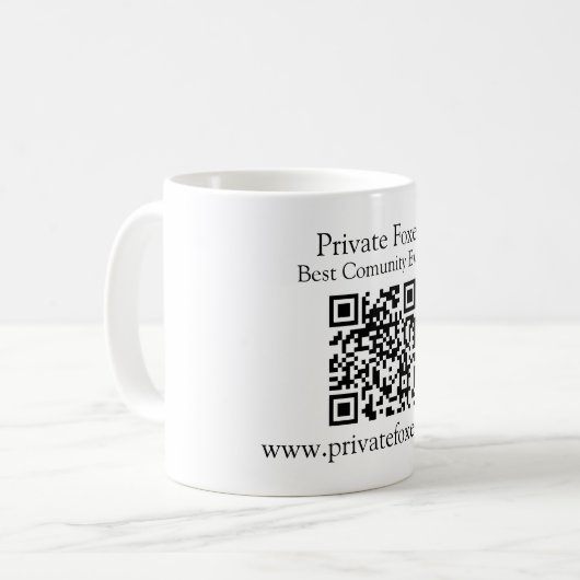 Mug Cookies d'entreprise de code QR, Cookies de code Q (Devant gauche)