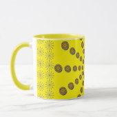 Mug Cool africain Sunflower Polka Dot Art Design d'imp (Gauche)