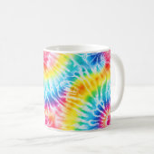 Mug Cool Aqua Rouge Bleu Jaune Orange Tie Dye (Devant droit)