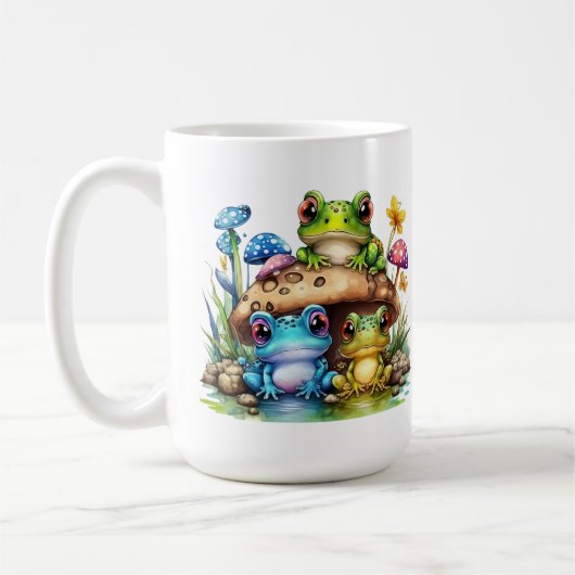 Mug cool aquarelle grenouille ajouter monogramme (Gauche)