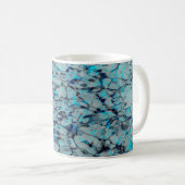 Mug Cool, art numérique moderne d'aquarelle bleue (Devant droit)