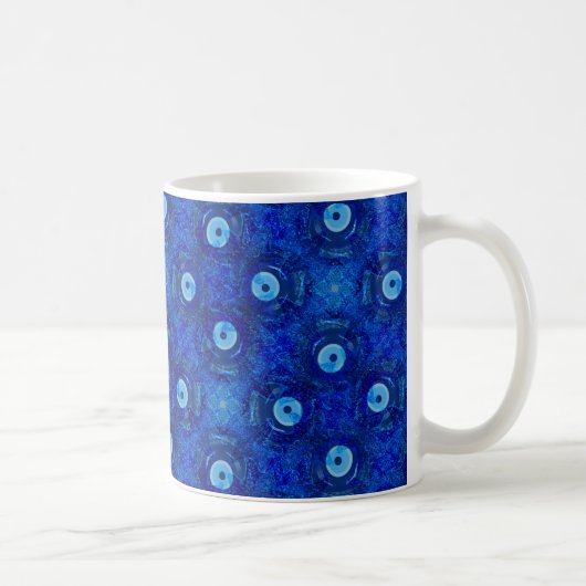 Mug Cool, art numérique moderne de motif d'oeil (Droite)