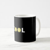 Mug Cool - avec soleil jaune (Devant droit)