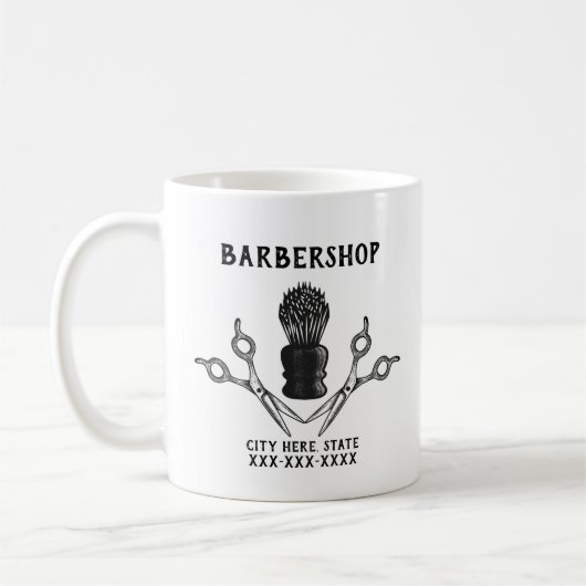 Mug Cool Barbershop Business Swag Barber Ciseaux (Gauche)