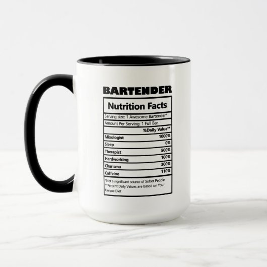 Mug cool Bartender faits de travail (Gauche)
