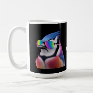 Mug Cool Bleu Jay Oiseau porter lunettes de soleil Ret