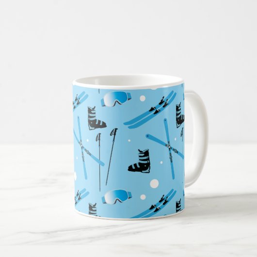 Mug Cool Blue Skiing (Devant droit)