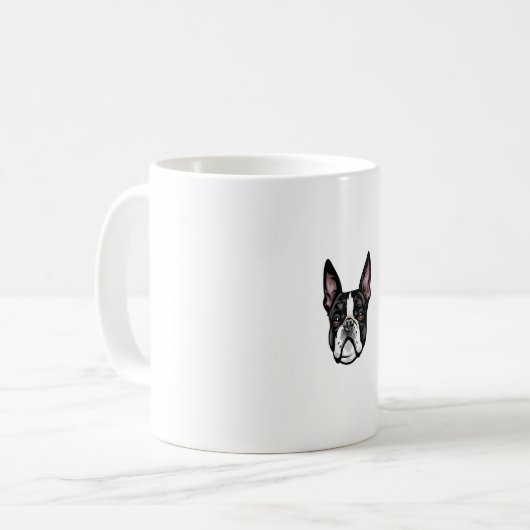 Mug Cool Boston Terrier Face (Devant gauche)