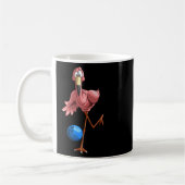 Mug Cool Bowling Flamant rose Drôle Shorbirds Lover Pl (Gauche)