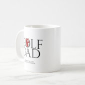 Mug Cool branché "GOLF DAD" Rouge (Devant gauche)