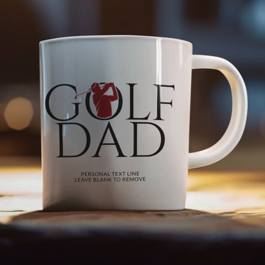 Mug Cool branché "GOLF DAD" Rouge
