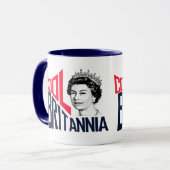 Mug Cool Britannia Reine Elizabeth HRH Né Royal (Devant gauche)