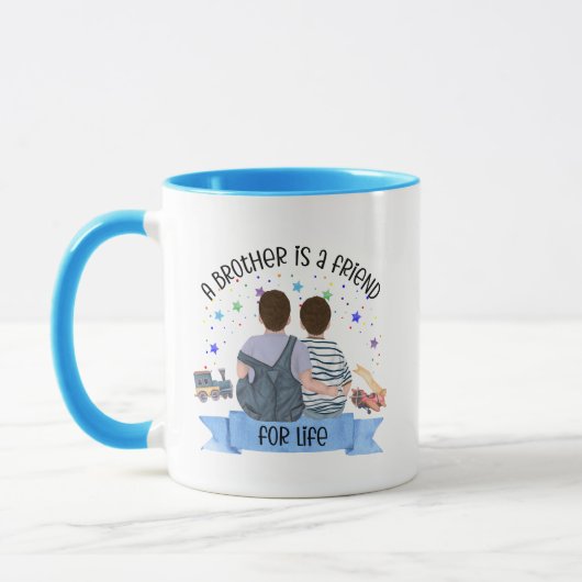 Mug cool Brother Friend ajouter un monogramme (Gauche)