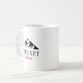 Mug Cool Calgary Canada Mountains Maple Leaf (Devant gauche)