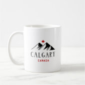 Mug Cool Calgary Canada Mountains Maple Leaf (Gauche)