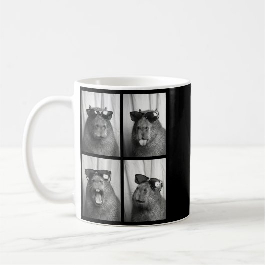 Mug Cool Capybara With Sungles Photobooth Funny Rodent (Gauche)
