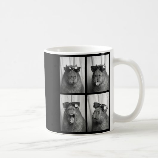 Mug Cool Capybara With Sungles Photobooth Funny Rodent (Droite)