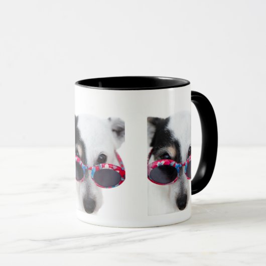 Mug Cool Cartoon Dog with Glasses (Devant droit)