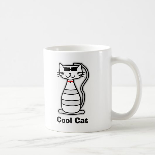 Mug Cool Chat mignon chatte de dessin animé chat avec  (Droite)