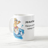 Mug Cool chat surfer personnalisé (Devant gauche)
