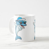Mug Cool Dabbing Dolphin Funny Hip-Hop Porpoise Dancin (Devant gauche)