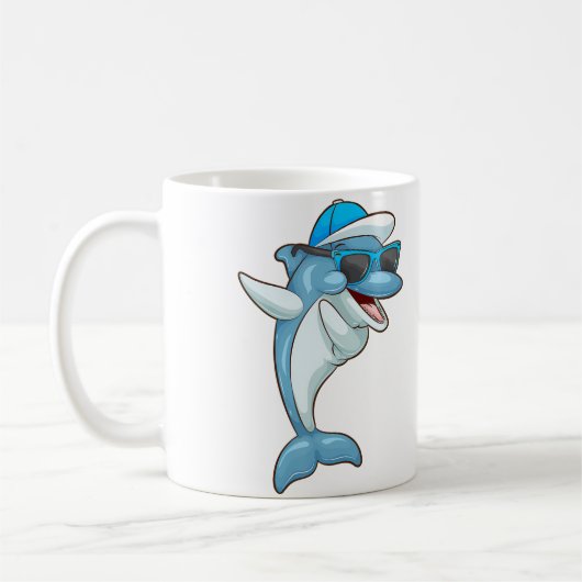 Mug Cool Dabbing Dolphin Funny Hip-Hop Porpoise Dancin (Gauche)