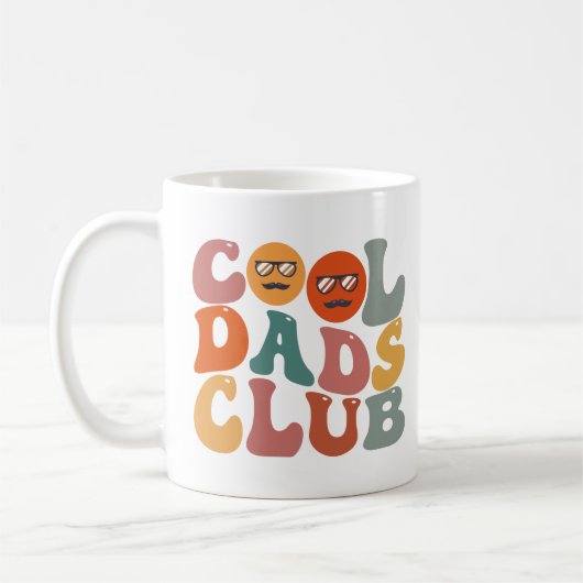 Mug Cool Dads Club Papa Fête des pères Retro Super (Gauche)