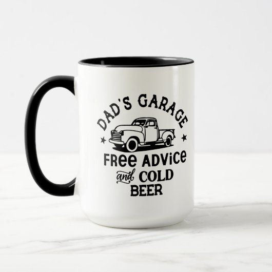 Mug Cool Dad's garage word art  (Gauche)