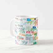 Mug cool de noms colorés (Devant gauche)