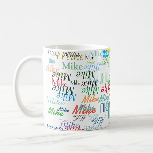 Mug cool de noms colorés (Gauche)