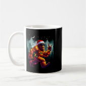 Mug Cool Devil Horns Sasquatch Holiday Lights Christma (Gauche)