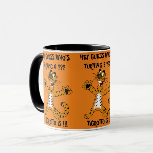 Mug Cool Devinez qui atteint 6 garçons Anniversaire (Devant gauche)