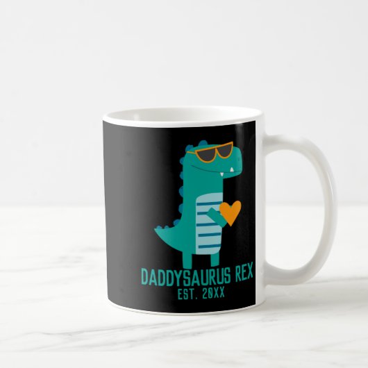Mug Cool Dino Daddysaurus Rex New Dad Fathers Day  (Droite)