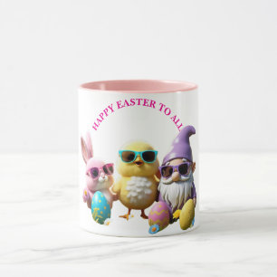 Mug Cool Easter Crew Bunny Chick Gnome Lunettes de sol