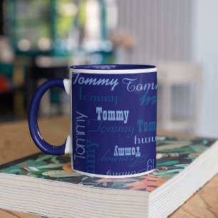 Mug Cool et bleu, créez votre propre Motif de nom