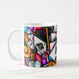 Mug Cool et coloré Las Vegas Casino Jeu Doodle