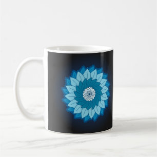 Mug Cool et coloré Mandala Motif Flames bleues