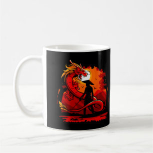 Mug Cool et coloré Samurai Guerrier avec Dragon