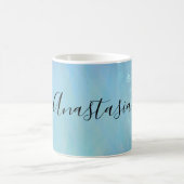 Mug Cool, Extraordinaire, Bleu avec ton nom (Centre)