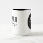 Mug Cool Farmer Papa mot art ajouter monogramme (Centre)