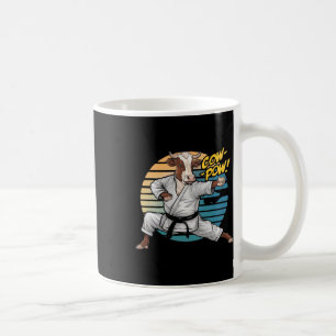 Mug Cool Funny Arts Martiaux Vache Pow La Vache Karate