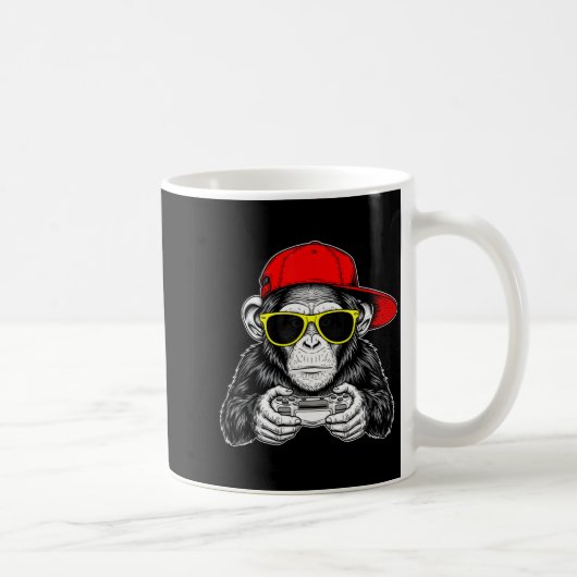 Mug Cool Gamer Monkey With Controller Funny Gaming Vid (Droite)