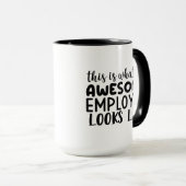 Mug Cool génial mot employé ar (Devant droit)
