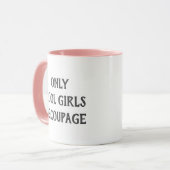 Mug Cool Girls Decoupage Texte personnalisé PG02 Artis (Devant gauche)